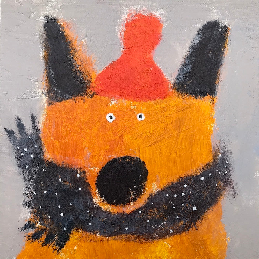 Fox with Warm Scarf