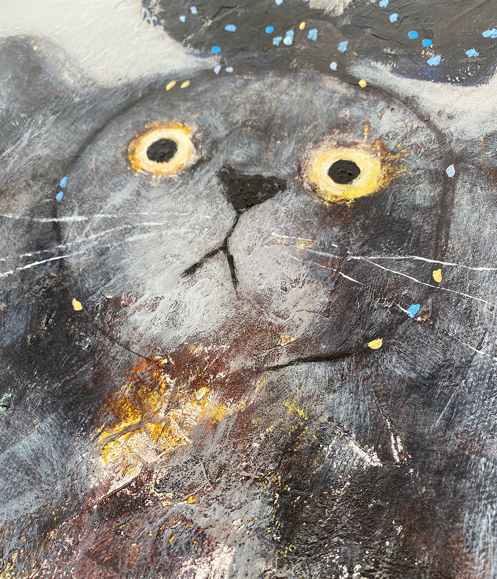 Cat with a Spotted Bow – Original