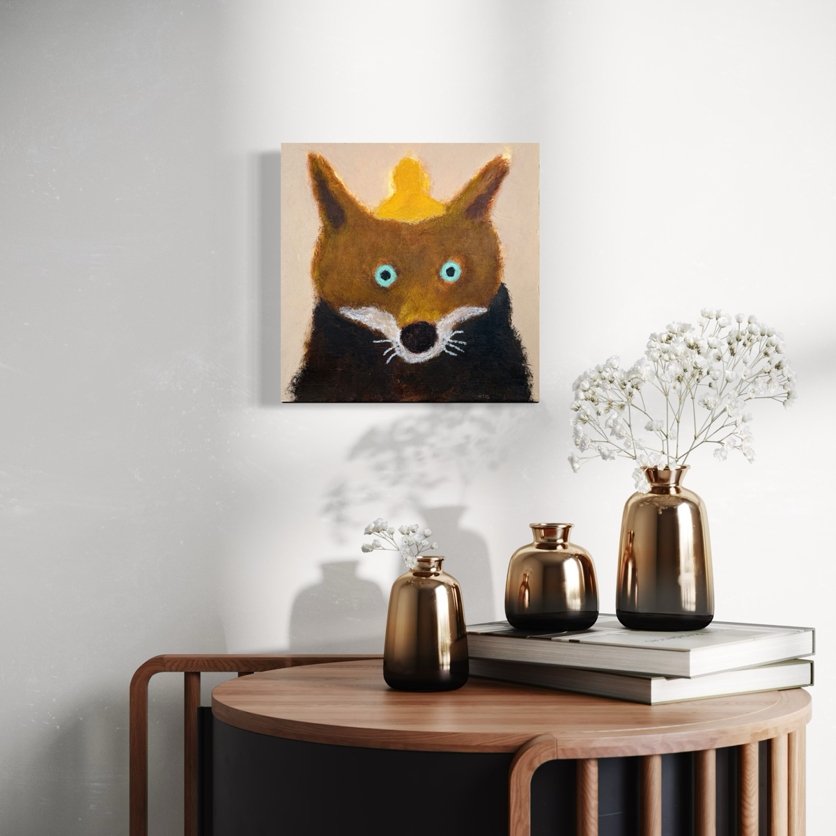 Monday Fox in Yellow Hat – Original